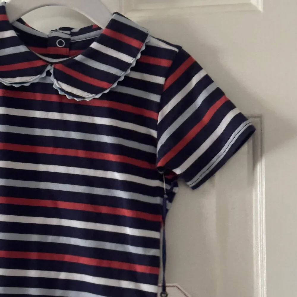 New Classic Prep Kids Girls Izzy Bodysuit East Beach Stripe Size 6-9 months
